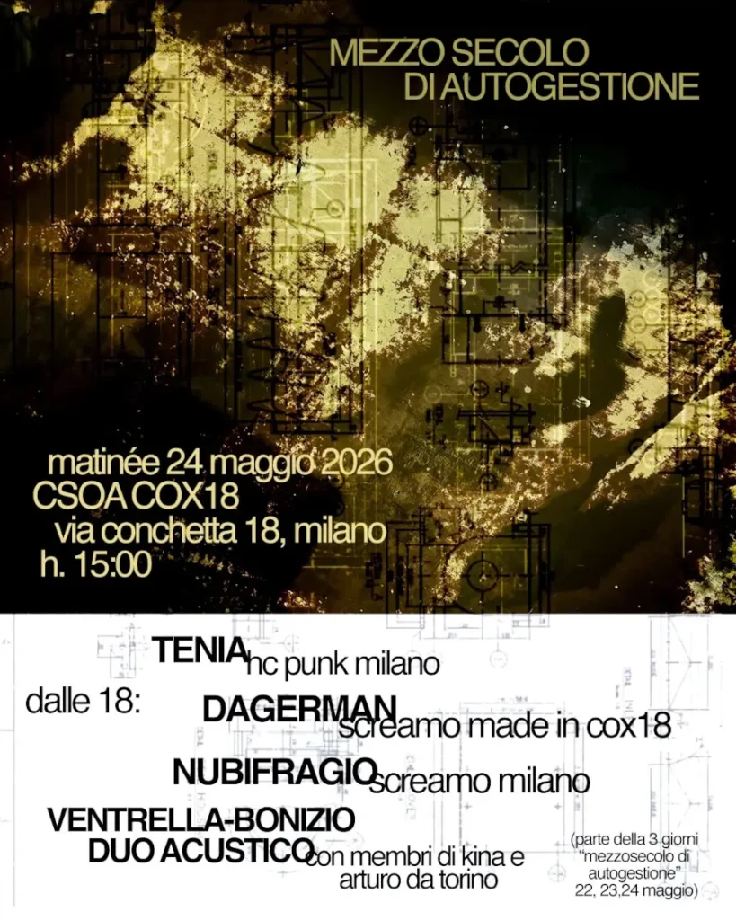 mezzo secolo di autogestione, cox18